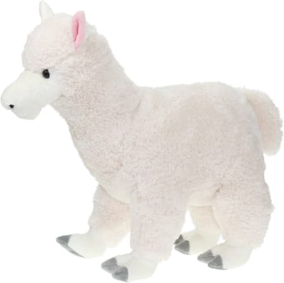 Pluche knuffel dieren Alpaca - 40 cm - wit - Speelgoed knuffels - Cadeau voor jongens/meisjes