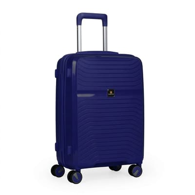 Daisy Handbagage S – afm. 56x37x23 cm. - Hardcase PP Koffer – Zwenkwielen – TSA cijferslot – 43L – Compacte Cabinekoffer - Blauw