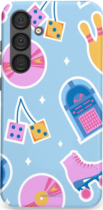 Casetastic Hoesje Geschikt voor Samsung S25 Plus - Stijlvolle Beschermende Duo-layer Case - Flashback vibes