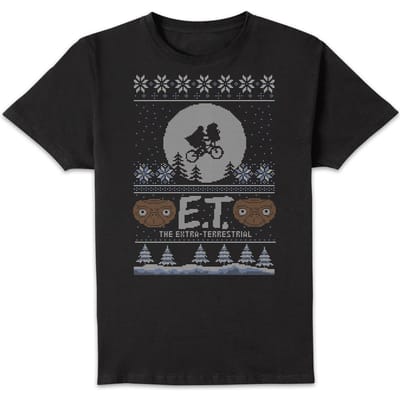 E.T. the Extra-Terrestrial Kerst T-shirt - Zwart - M