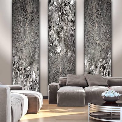 200cm X 140cm - Fotobehang - Zwarte diamant , zwart wit , 5 maten