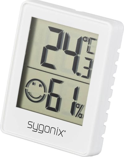 Sygonix SY-5267052 Thermo- en hygrometer Wit