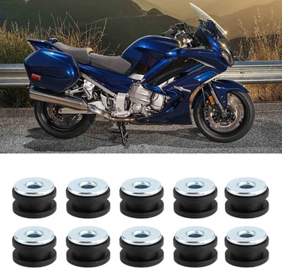 Dailygoods- Rubber Grommets Set van 10 - Hoogwaardige Rubber/Staalkwaliteit - Geschikt voor Motor Fairings - Eenvoudige Installatie - Duurzaam en Betrouwbaar - Motorcycle Grommets