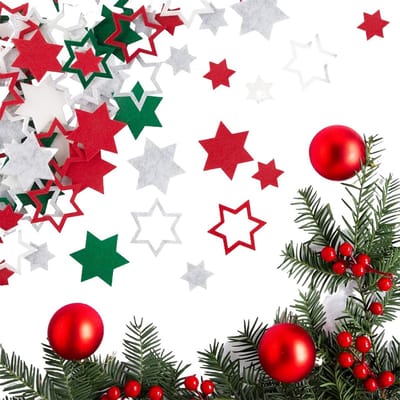 Decoratieve Kerstdecoratie: Vilt Strooidecoratie en Hangers voor Tafel en Hangen