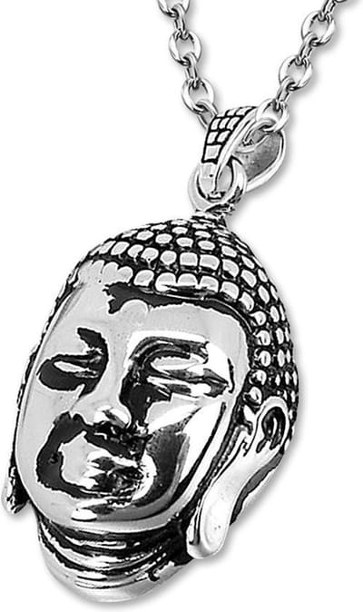 Amanto Ketting Arjun - 316L Staal - Boedha - 42x23mm - 60cm