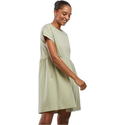 Urban Classics - Organic Empire Valance Tee Korte jurk - S - Groen