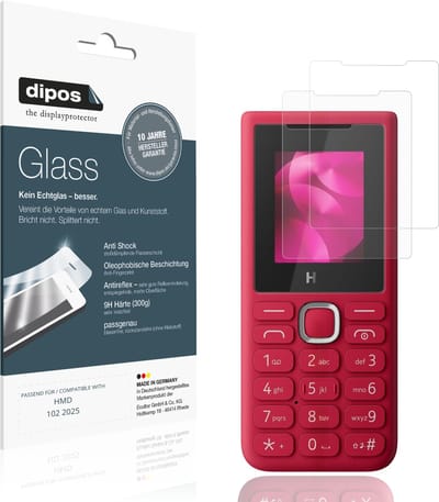 dipos – 2x Matte Pantserfolie geschikt voor HMD 102 2025 | 9H Screenprotector
