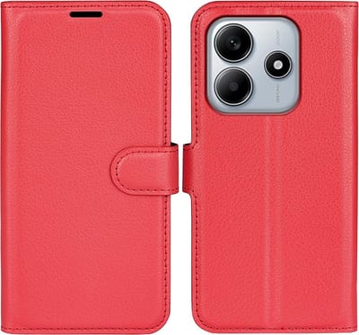 Coverup Hoesje - Geschikt voor Xiaomi Redmi Note 14 5G Hoesje - Coverup Book Case - Rood