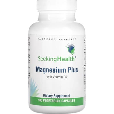Seeking Health, Magnesium Plus, Vitamine B6, 100 vegetarische capsules