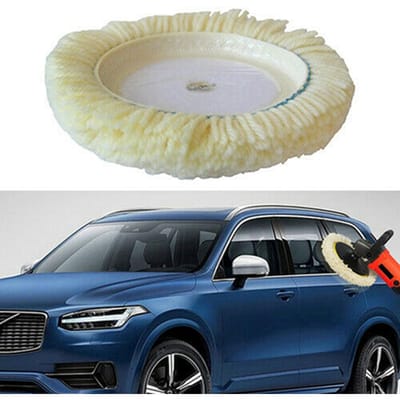 2 stuks Polijstpads Natuurlijke Wol Polijstpad Kit Polijstschijf voor Compound Snijden Auto Schoonheid Carrosserie Reparatie Polijsten & 7-inch