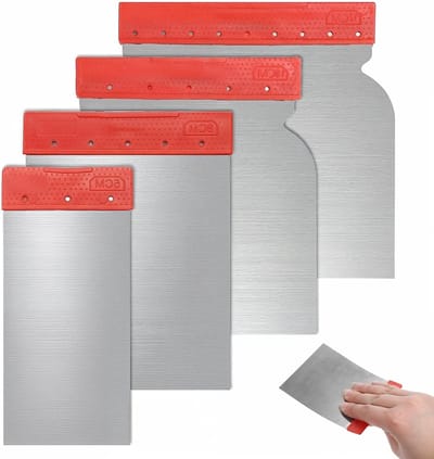 Set van 4 RVS Schrapers voor Verf, 50/80/100/120 mm - Kleur Schrapers en Spatel Gereedschap voor Gladmaken en Schilderen