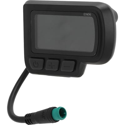 Compteur d'affichage LCD de cycle électrique EN06 avec interface USB Affichage de la vitesse pour cycle électrique, VTT, scooter Eau black