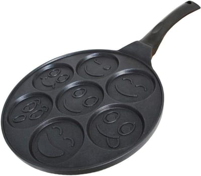 Pannenkoekenpan - Gegoten Aluminium - Antiaanbaklaag - Inductiegeschikt - Voor Crêpes en Snacks