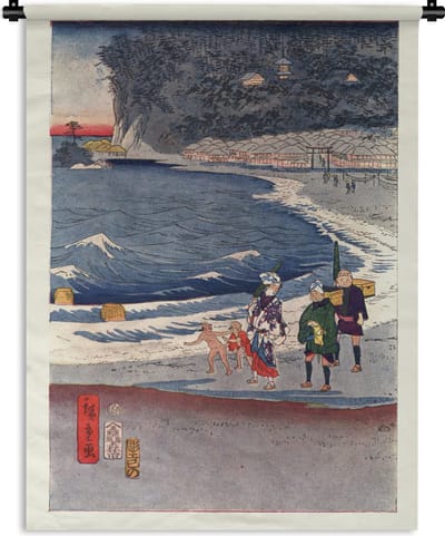 Wandkleed - Wanddoek - Illustratie - Japan - Landschap - 150x200 cm - Wandtapijt