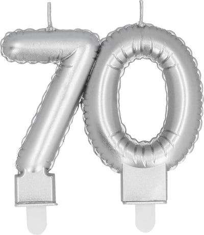 Boland - Kaarsje '70' zilver 70 Zilver - Geen thema - Verjaardag - Jubileum
