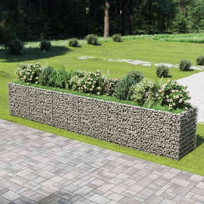 vidaXL - Gabion - plantenbak - verhoogd - 540x90x100 - cm - gegalvaniseerd - staal