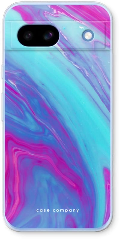 Case Company® - Hoesje geschikt voor Google Pixel 8a hoesje - Zweverige regenboog - Soft Cover Telefoonhoesje - Bescherming aan alle Kanten en Schermrand