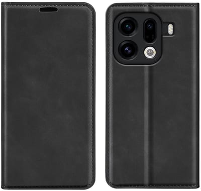 MobyDefend Hoesje - Geschikt voor Oppo Find X9 Pro - Luxe Wallet Bookcase (Magnetische Sluiting) - Zwart