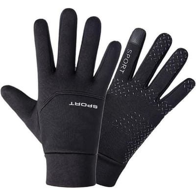 Gants de Football Étanche Thermique Grip Joueur Extérieur Cyclisme Vélo Terrain Vélo Activités Sportives Activités Sportives Utilisation Pratique noir