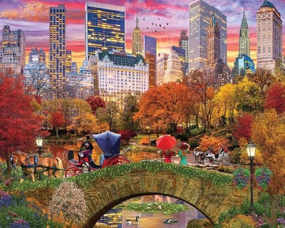 New York Central Park - Stadspuzzel Puzzel - Ontspannen Vrije Tijd - Gedetailleerd Stadsbeeld - 1000 Stukjes - Meerkleurig