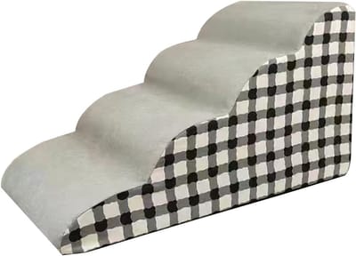 Klimladder voor Huisdieren - Huisdier trap - Gewrichtsbescherming - Verdikt antislip fleece - 72 x 40 x 40 cm - Grijs