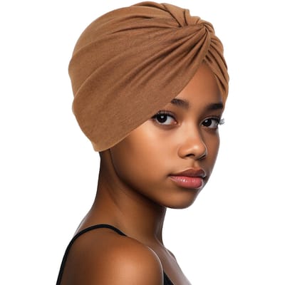Mode Voorhoofd Kruis twist dop hoge elasticiteit hoofddoek verpleegmuts hoofd hoed tulband brown