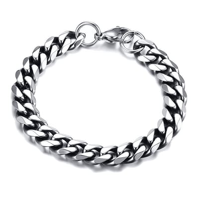 Plux Fashion Classic Armband - Zilver - 5mm/18cm - Sieraden - Zilveren Armband - Classic Bracelet - Stainless Steel - Armband - HipHop Armband - Schakel Armband - Sieraden Cadeau - Luxe Style - Duurzame Kwaliteit - Moederdag Cadeau - Vaderdag Cadeau