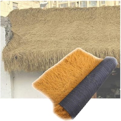 Kunstmatige Palm Rieten - Dakbedekking Stro - Terras Decoratie - Vlamvertragend Materiaal - 2x2m - Bruin