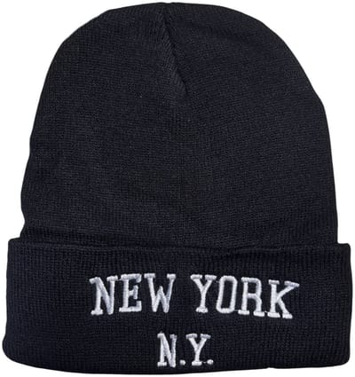 Beanie / Muts New York - Zwart | Polyacryl | One Size | Fashion Favorite