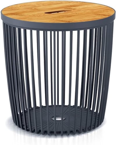 Decoratieve tuinset mand bijzettafel CLUBO 100L buiten