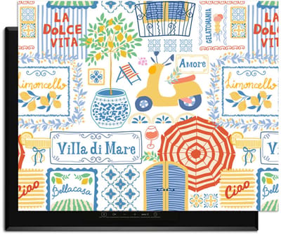 KitchenArt - Villa Mare - Inductie Beschermer - 76x51.5 cm - Kookplaat Beschermer - Luxe Afdekplaat Inductieplaat - Anti-slip & Oprolbaar - Beschermmat Inductiekookplaat
