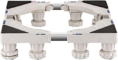 Wasmachine Onderstel - Apparaatvoet Droger - Stabiliseren Apparaten - Verstelbare Lengte - 40-64 cm - Wit