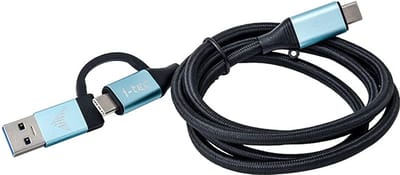 i-tec USB-C-kabel USB-C stekker 1.00 m Zwart, Blauw C31USBCACBL