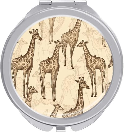 Make-up Spiegel - Compacte Spiegel - Voor Onderweg - Opvouwbaar Ontwerp - 15 x 9.5 cm - Zilver