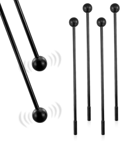 Dailygoods- Xylofoonaccessoires 2 Paar - Percussiesticks/Drumsticks - Marimba-accessoires - Klokkenspel Accessoires - Zwart Kunststof - Lichtgewicht/Duurzaam - Slagstokken