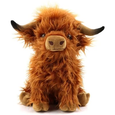 Simulatie Schotse Hooglander Pluche Dierlijke Pop Zacht Gevuld Knuffelbaar Rennde Koe Pluche Speelgoed Kawaii Kinderen Baby Cadeaus Speelgoed Huis Kamer Decoratie brown