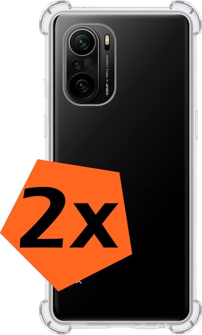Hoes - 2 Stuks - Geschikt voor Xiaomi Mi 11i - Sterk & Shockproof - Siliconen Case - Back Cover - Telefoon Hoesje Shock Proof - Transparant
