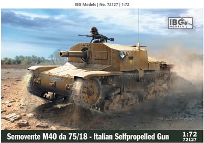 IBG Models Modelbouwpakket Militaire voertuigen - 72127 Semovente M40 da 75/18 - Tankjager Plastic - 1:72 - Modelbouw