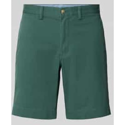 Straight fit chino-shorts van Katoenmix
