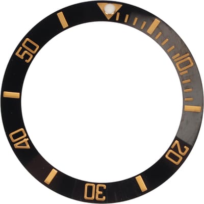 40mm Diameter Horloge Bezel Inzetring Heldere Schaal Lichtgevend Keramisch Vervangende Bezel Inzetstuk Wit zwart/goud