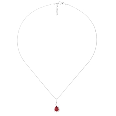 Orphelia ZH-7226/RU - Hanger Ruby - met Ketting 45 cm - 925 Sterlingsilver - Zirconium