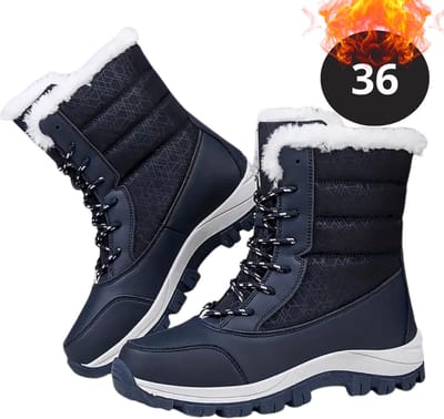 Nivard Snowboots - Sneeuwschoenen - Sneeuwboots - Dames - Wintersport - Ski - Skischoenen - Zwart - 36- Laarzen