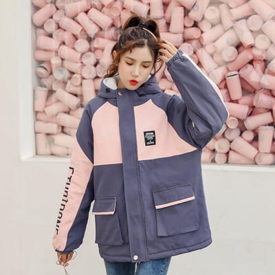 Fleece Werkjas Dames Herfst en Winter Studenten Koreaanse Versie Los en Veelzijdig Verdikt Baseballuniform XXXL grijs