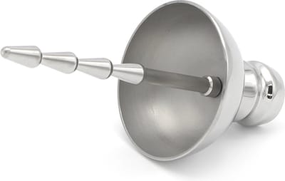 Kiotos Steel Geribbelde Penisplug Paraplu - diameter 5 mm