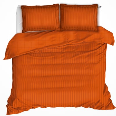 De Witte Lietaer Dekbedovertrek Zygo Gold Flame - 200 x 200 cm - Oranje - Katoen Satijn