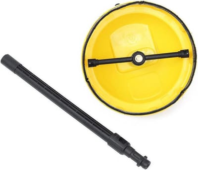 Hogedrukreiniger Opzetstuk - Rotary Borstel - Terrassen Reinigen - Krachtige Roterende Mondstuk - 24 x 45 cm - Geel