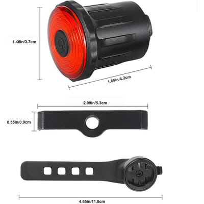 Slim Fiets Achterlicht Auto Aan/Uit Oplaadbaar Ultra Helder IPX6 Waterdicht Remdetectie Fiets Achter black