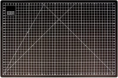 Snijmat 45 x 60 cm met schaalverdeling aan 2 kanten Zwart