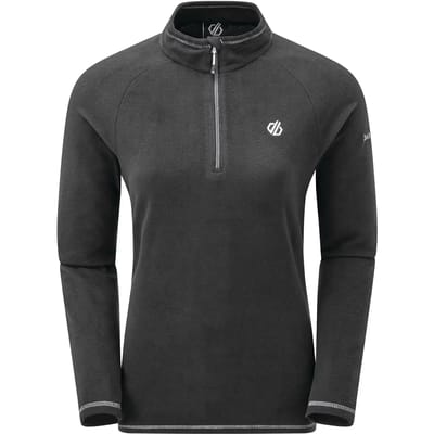 Dare2B, Freeform II Lichtgewicht Dames Fleece met halve rits, Zwart, Maat 34