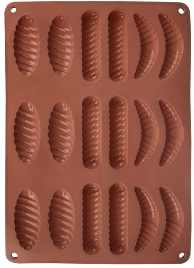 Koekjesvorm en Pralinevorm Silicone Bruin 33x24,5x1 cm - Bakvorm - Chocoladevorm - Chocolade Vorm - Bakvorm - Fondant - Ijsklontjes - Praline - Snoep